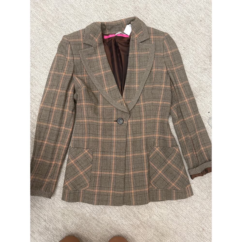 Ungaro plaid wool blazer size 40